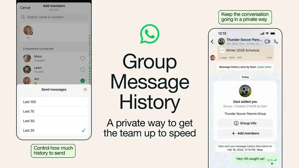 WhatsApp Rilis Fitur Baru: Berbagi Riwayat Pesan Grup Hingga 100 Chat Terakhir